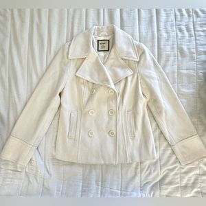 Old Navy Women’s Size Medium Wool Blend Peacoat in Cream